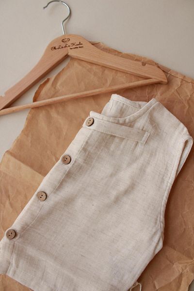 Oh La La Koala For Little Ones Linen Asymmetrical Unisex Vest