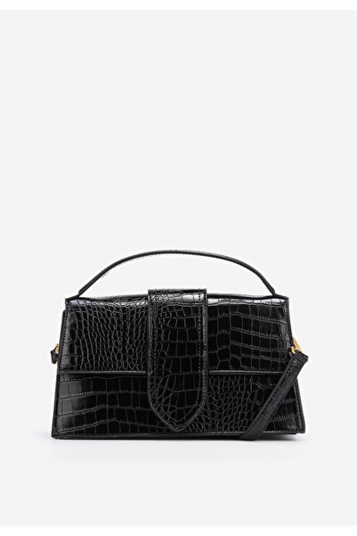 B T Shoes Černá rukojeť kabelky Aneya