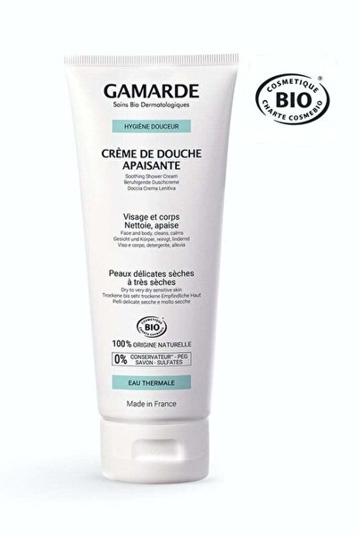 Gamarde Soothing Shower Cream 200ml – Certified Organic Body Cleanser & Nouri...