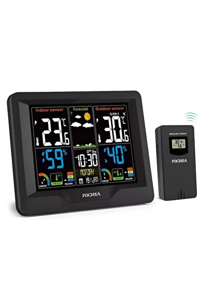 OEM Weather Station with External Transmitter, LCD Screen, 16.5x12.8x2.8 cm