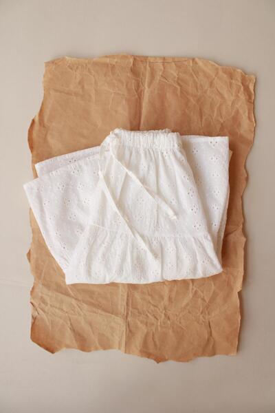 Oh La La Koala For Little Ones White Brode Girl Skirt