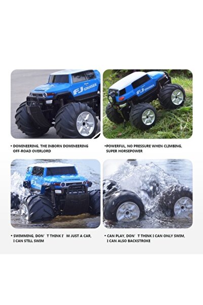 Toybox RC Monster Truck - Off-Road RC Crawler Truck with Rechargeable Battery and LED Lights