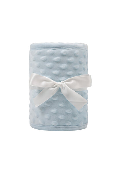 Choice غطاء حماية درابزين التسنين من الصوف الناعم ذو النقاط الزرقاء، أغطية درابزين أسنان سرير الأطفال الصغار