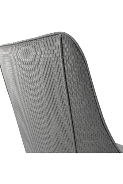 Vanity Living Modern Dining Chair Set of 2 With Grey PU Leather Seat