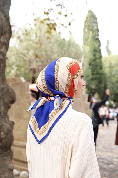 KUQOS Шарф з королівським ланцюговим візерунком