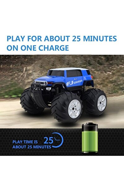 Toybox RC Monster Truck - Off-Road RC Crawler Truck with Rechargeable Battery and LED Lights
