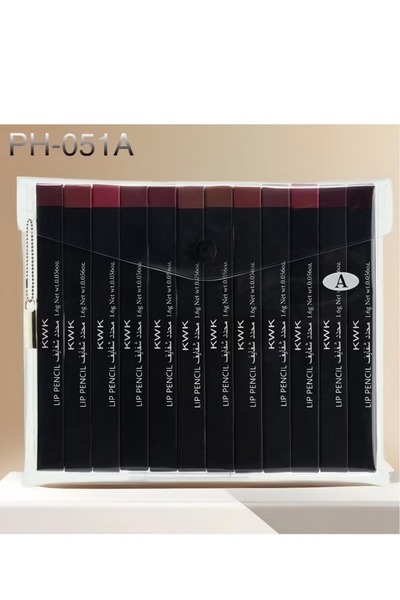 Cherry أقلام تحديد الشفاه – KWK Lip Pencil – طقم 12 لون