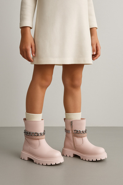 JOJO KIDS Girl's Waterproof Boots, Cold Weather Resistant Boots, Zipper, Fleece Lining, Non-Slip Sole