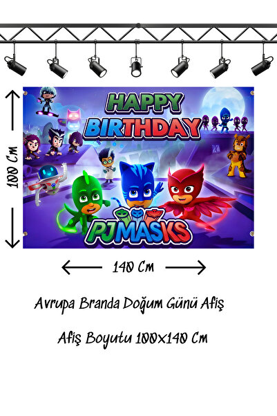snowparty Pj Maskeliler Pj Maske Temalı Doğum Günü Afişi