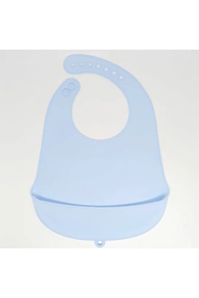 Choice5 Sky Blue Silicone Baby Eating Bibs Easy to Clean Baby Bibs Drooling T...