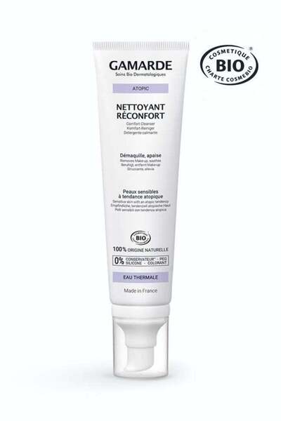 Gamarde منظف مريح 100 مل - مزيل مكياج لطيف ومنظف عضوي معتمد بتركيبة الماء والحليب