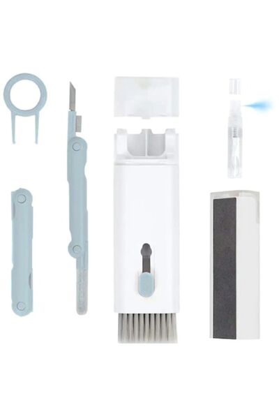OEM Kit de curățare a tastaturii, 7 elemente, plastic/silicon, alb