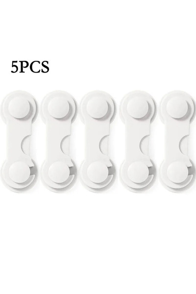 Choice 5PCS Short white Multi-function Security Protection Locks Baby Safety Cabinet Drawer Door Buckle Hom