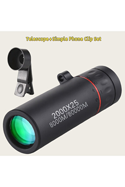 Choice مشبك هاتف بسيط se 2000x25 HD أحادي العين تلسكوب صغير محمول للهاتف المح...