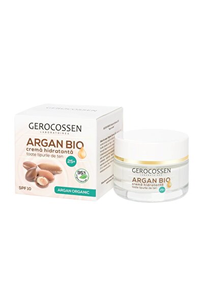 GEROCOSSEN Cremă hidratantă Argan Bio 25+ cu ulei de argan și aloe vera, 50 ml