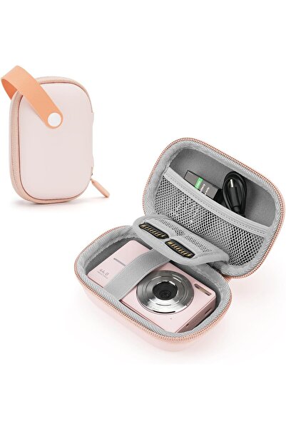 Saharaz Camera Case,Travel Carrying Cute Case Bag Small,Concealable Strap Design,Upgraded Shock Protection