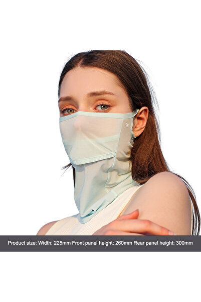 Choice قناع حماية كامل الوجه من الشمس من الحرير الجليدي الأخضر، أقنعة رياضية ...