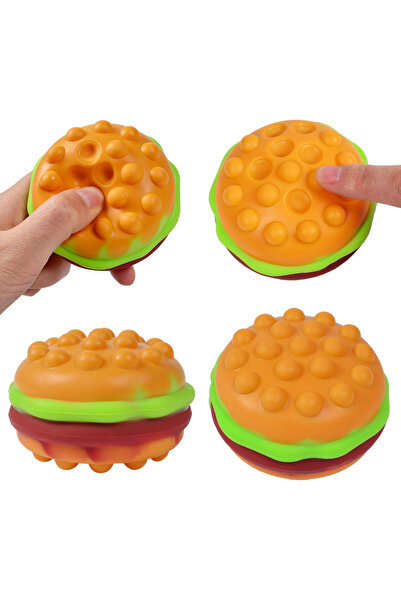 Choice 1 قطعة جديدة من لعبة هامبرغر الإسفنجية فيدجيت، كرة ضغط الفقاعات لتخفيف...