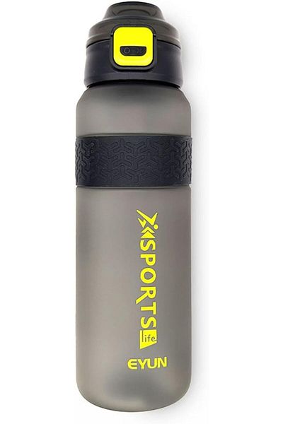 Twisoo Sports Water Bottle - Leak Proof, BPA Free, Hygienic Tritan Plastic and Silicone, 950ml (Gray