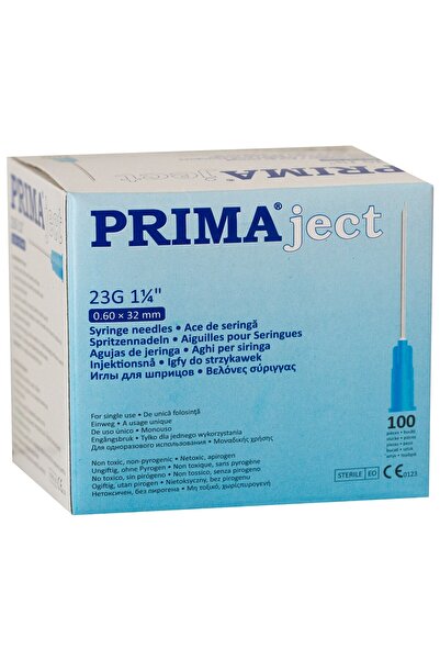 Vetro Design Syringe Needles 23G, Blue, 100pcs