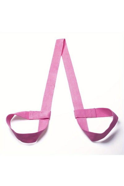 Choice حزام ظهر سجادة اليوجا القطنية الوردية، حزام ربط سجادة اليوجا الرياضية ...