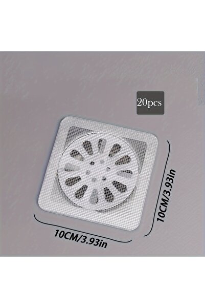 Choice 20 قطعة من ملصقات تصريف الأرضية، شبكة فلتر شعر الحمام ذاتية اللصق مقاو...