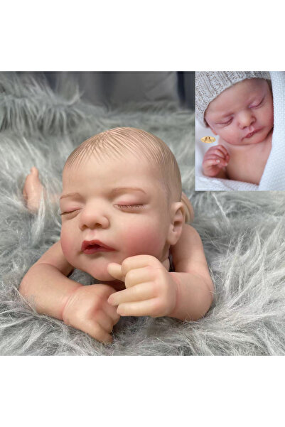 Choice دمية ريبورن سام بيبي نائمة بشعر مطلي، مقاس 18 بوصة، أجزاء مطلية مسبقًا...