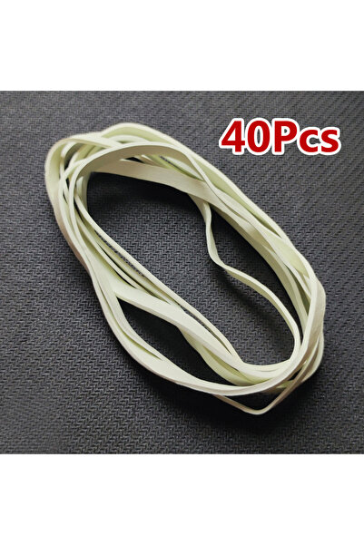 Choice 40 قطعة من الأربطة المطاطية البيضاء عالية المرونة، لوازم مكتبية متينة ...