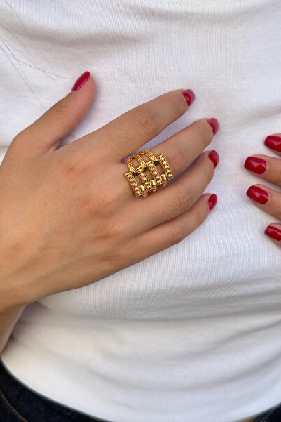 Utku Kuyumculuk 22 AYAR DORİKALI 4 SIRAKABURGA MODEL YÜZÜK