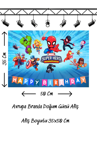 snowparty Banner za rođendan na temu Super Hero Avantura