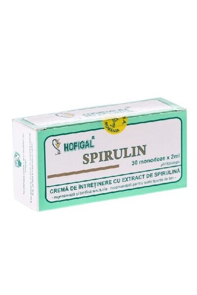 Hofigal Cremă cu extract de spirulină, 30 de doze individuale, Hofigal1239