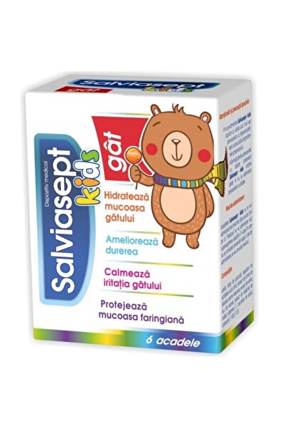 Zdrovit Salviasept KIDS Pastile de gât, Zdrovit, 6 acadele