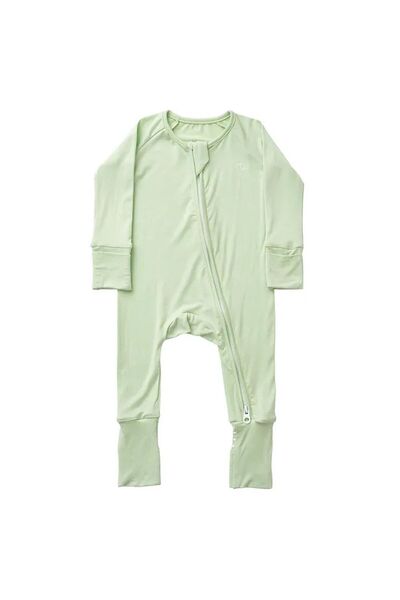 Anvi Baby Organic Zipper Sleepsuit - Light Mint_0-3M
