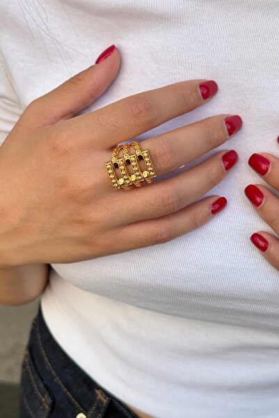 Utku Kuyumculuk 22 AYAR DORİKALI 4 SIRAKABURGA MODEL YÜZÜK