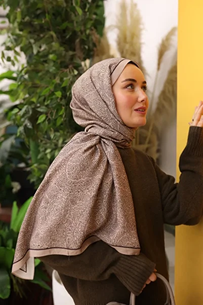 Silk Home Mayda Shawl - Mink-Bitter Brown