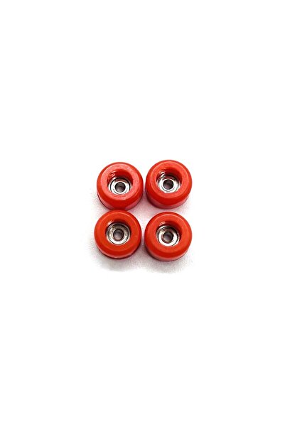 Choice 4 قطع حمراء 4 قطع عجلة محمل CNC من مادة البولي يوريثان لألواح الأصابع الاحترافية PU + معدن لوح تزلج صغير