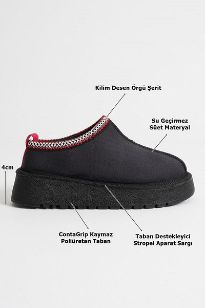 Zerenyus Cozystep Premium Women's Winter Fur Casual Black Slippers & Boots