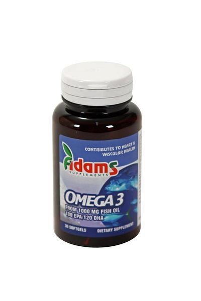 Adams Vision Omega 3 Supplement, Adams Vision, 1000mg, 90 Gel Capsules