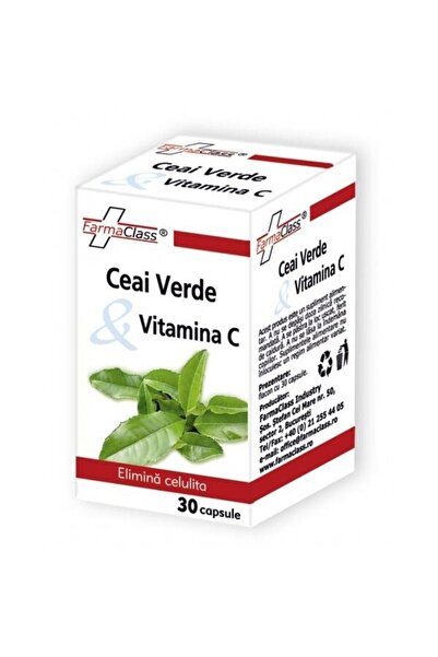 FarmaClass Ceai verde + Vitamina C 30 capsule Farma Class