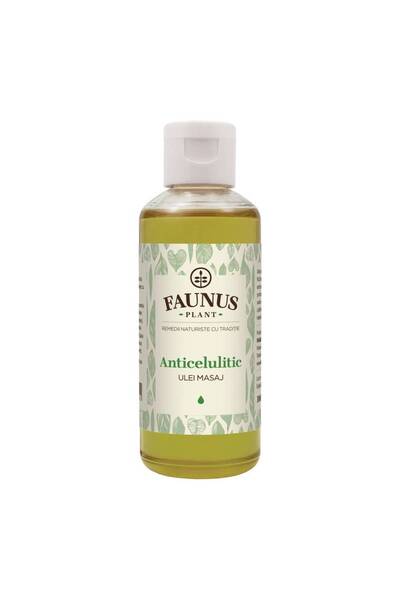 Faunus Plant Ulei de masaj anticelulitic, Iederă, Cimbru, Gălbenele, 100ML, P...