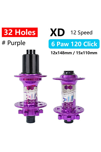 Choice محور دراجة جبلية TANKE أرجواني XD 32H BOOST 148 محور دراجة 120 نقرة 6 ...