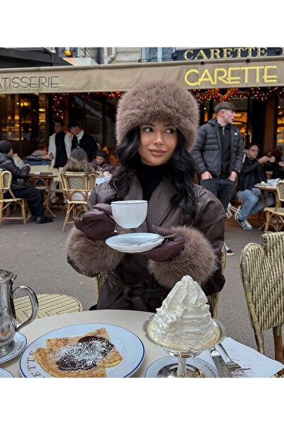 rushana Women's Plush Hat Hat// Artificial Fur Lining Inside