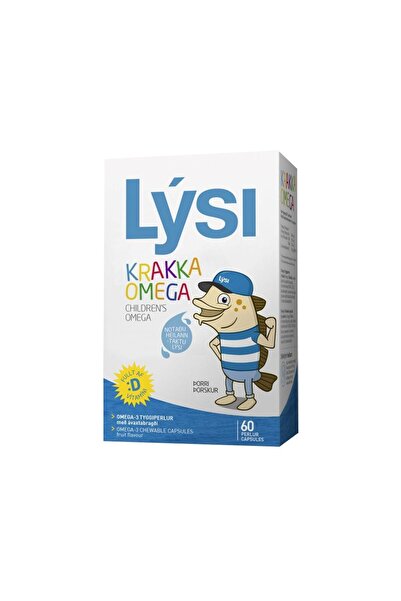 Lysi Omega 3 masticabil pentru copii, Lysi, 60 capsule, aromă Tutti Frutti, cu vitamina D3