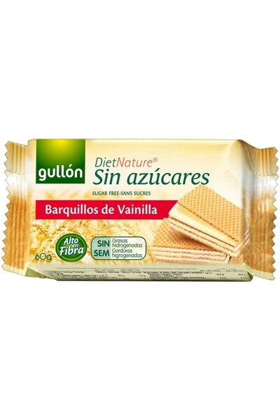 Gullon Napolitane cu vanilie fără zahăr, Gullon, 60g