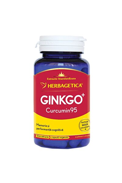 herbagetica Supliment alimentar Ginkgo + Curcumin95, 30 capsule