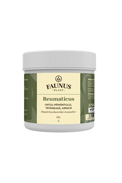 Faunus Plant Gel Reumaticus (pentru dureri reumatice), Unt de pământ, Tătăneasă, Arnică, 250 ml, Plantă Faunus