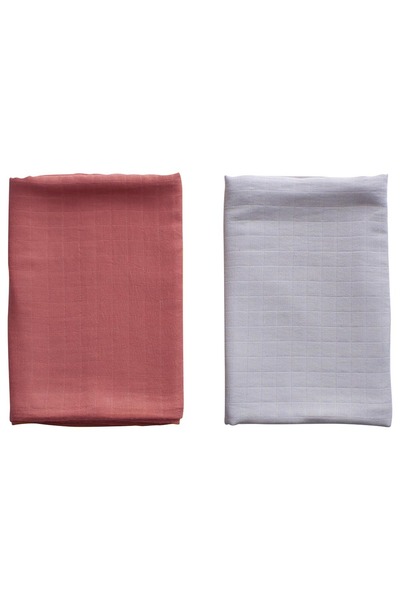 Anvi Baby Set of 2 Organic Bamboo Swaddle - Maroon & Moon