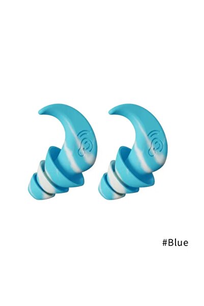 Choice سدادات أذن من السيليكون الأزرق مضادة للضوضاء بثلاث طبقات، سدادات أذن ع...