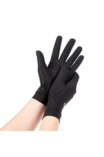 Choice قفازات جري كاملة للرجال للقيادة والجري مصنوعة من ألياف النحاس والسباند...