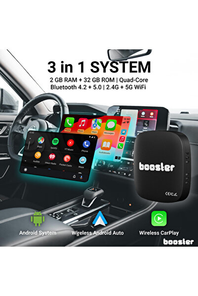 BOOSTER REVIEW Booster 3-in-1 Video AI Box for Streaming Netflix/YouTube/TikTok, Wireless Carplay Adapter Box